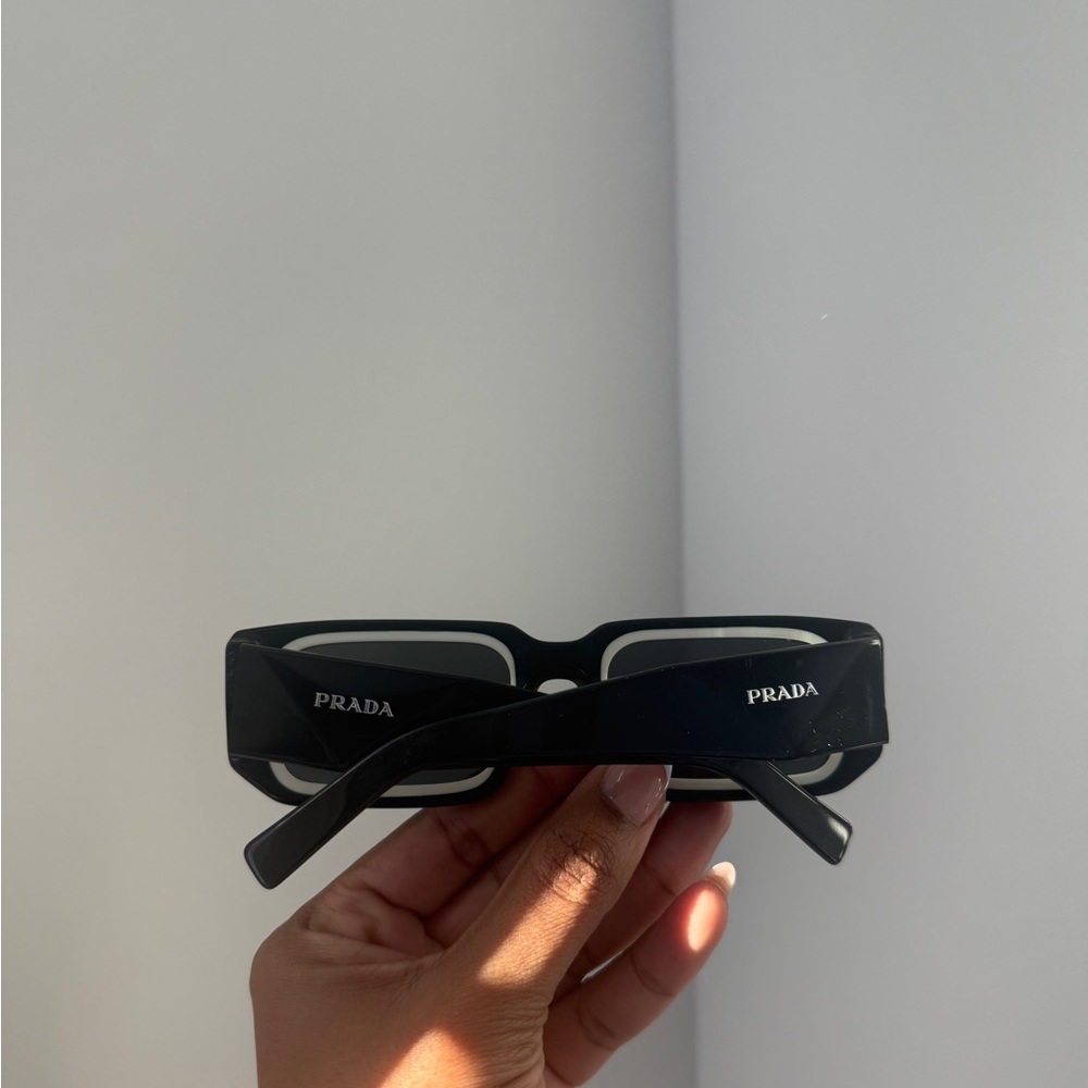 Prada Black Rectangular Sunglasses - Picture 2 of 10